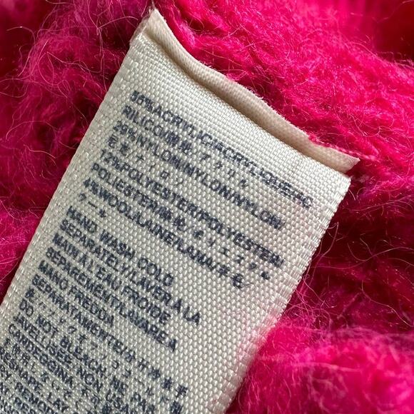 REBECCA MINKOFF Neon Pink Bold Heavy Knit Pullover Sweater Jumper Valerie M NWT - Picture 7 of 9